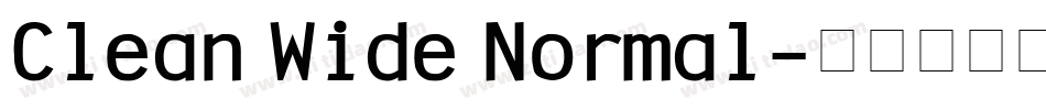 Clean Wide Normal字体转换